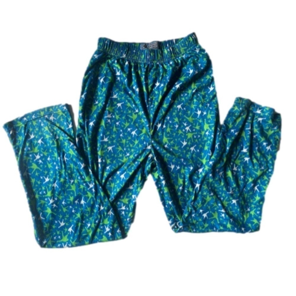 Lacrosse Unlimited Men’s Lounge Pants Green/Blue Size Small